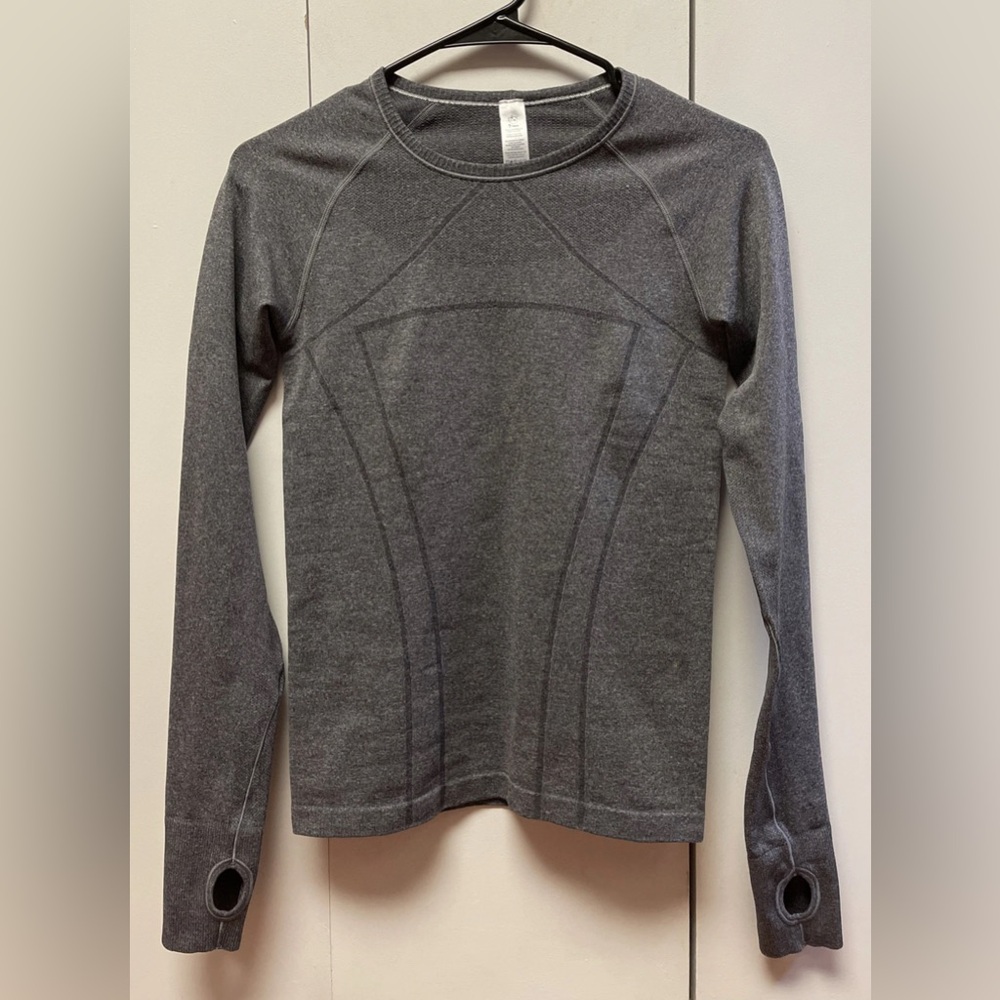 Ivivva Gray Long Sleeve Tee with Thumbholes